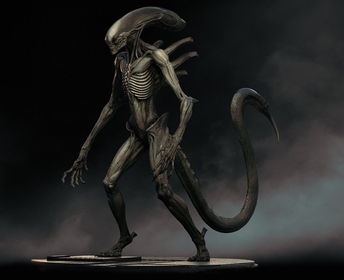 WeylandUplink's tweet image. Early #AlienRomulus Xenomorph design by Jerad Marantz.