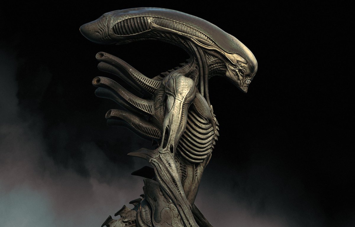 WeylandUplink's tweet image. Early #AlienRomulus Xenomorph design by Jerad Marantz.