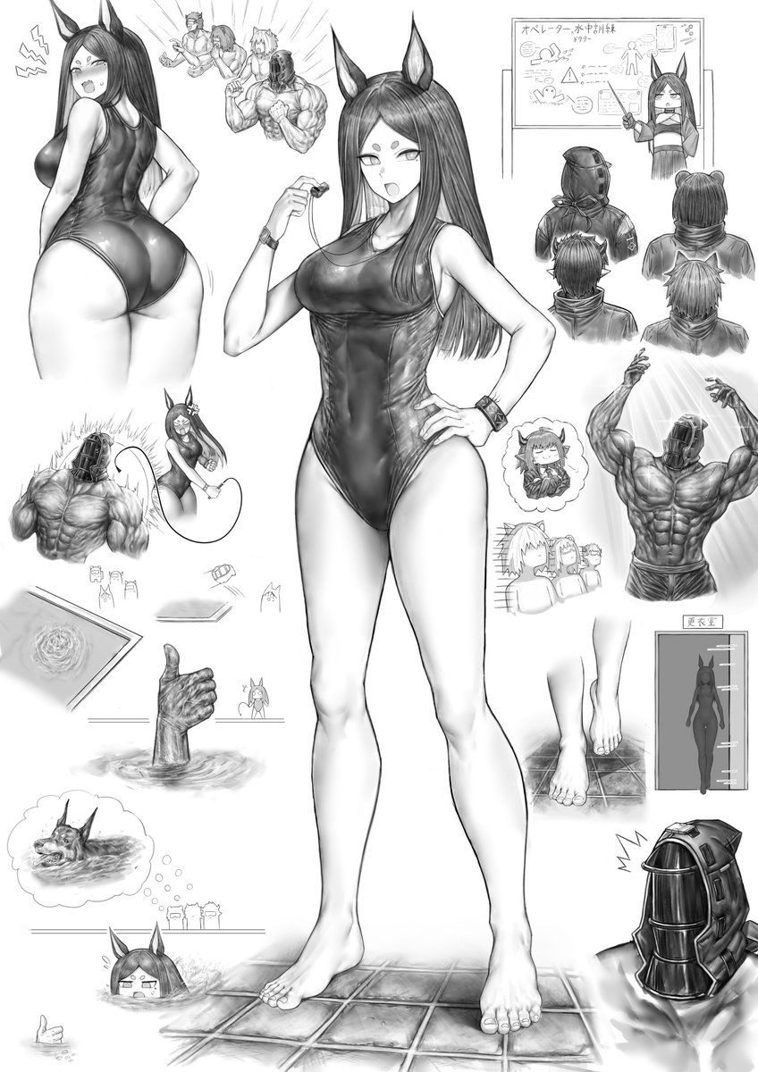 ドーベルマン教官の水中訓練🏊‍♂️