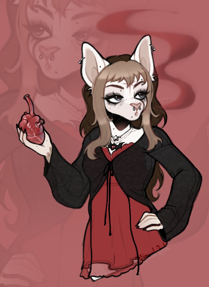 N0IRETTE's tweet photo. hungover as shit but the furry hustle never stops (sketch for KITSOYUU) 🫀 https://t.co/ME0h1c17Fz