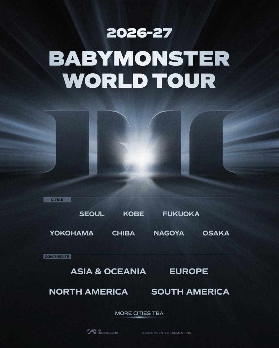 BMONLATINO's tweet photo. MONSTIEZ  la gira mundial de #BABYMONSTER llegará a Norteamérica y Sudamérica, ¡y la emoción ya se siente! 🌎🔥😈❤️

#BABYMONSTER #베이비몬스터 @YGBABYMONSTER_ https://t.co/fV8G6tUjs4