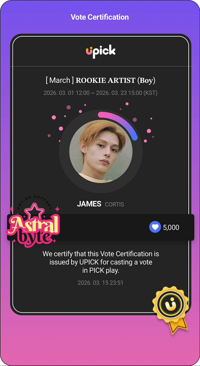 Astralbyte🖤| KPOP VOTES #astralbyteproof tweet media