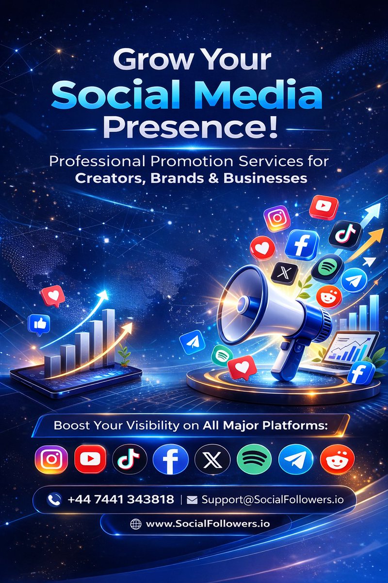 Thesfollowers's tweet image. 📢 Professional Social Media Promotion

Helping creators, brands, and businesses grow their audience across major social platforms.

Instagram • TikTok • YouTube • Facebook • X • Spotify • Telegram • Reddit

🌐 SocialFollowers.io

#socialmediagrowth #instagramgrowth