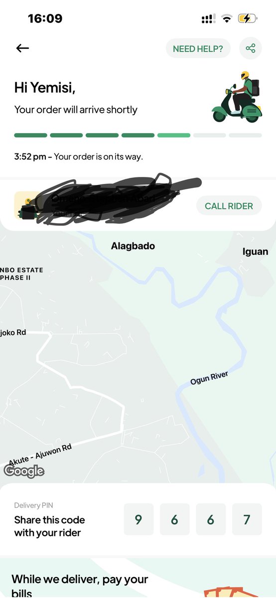 olayemisi91's tweet photo. Saw this tweet on the 6th of this month. Ordering today and can see that @chowdeck has actually implemented the maps feature! Nicely done, awesome customer experience💯 https://t.co/uEIcRDka4A