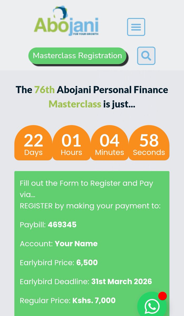 Many people work hard every day, earn an income, yet still feel financially stuck. 

The truth is that building wealth is not only about how much you earn — it’s about how well you understand and manage your money.

<a href="/TheAbojani/">Abojani Investment 🇰🇪🇺🇬🇹🇿</a> Personal Finance Masterclass is designed to help you