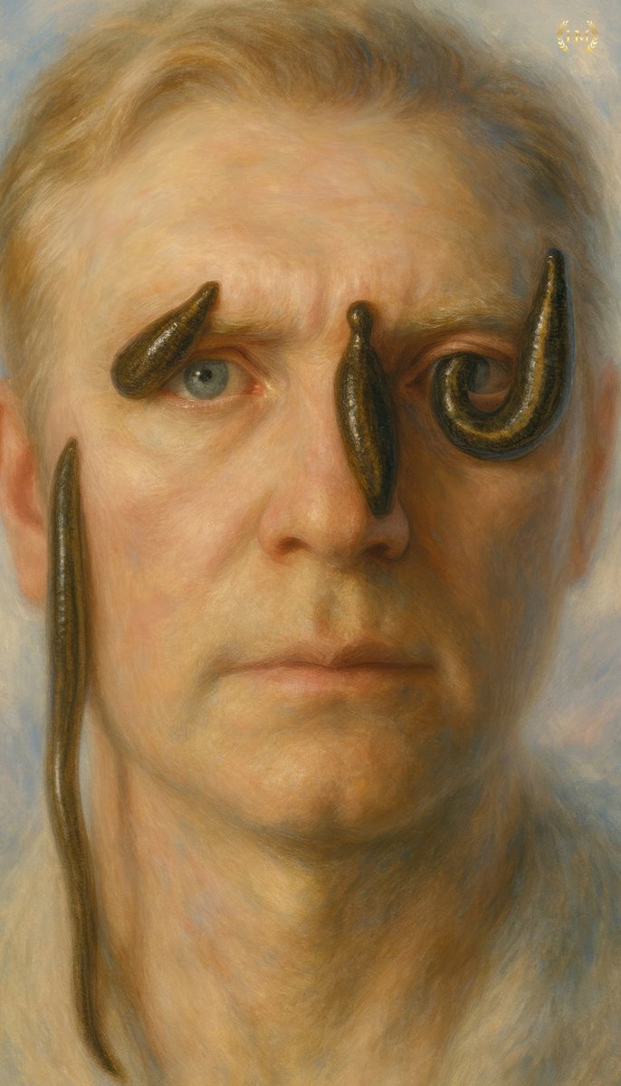 helmortart's tweet photo. HEL MORT, Leeches (2026)

Leeches embody destructive thoughts—rage, fear, resentment—clinging and draining vitality. The work questions the illusion of a rational, controlled mind. https://t.co/UGMfUroA2O
