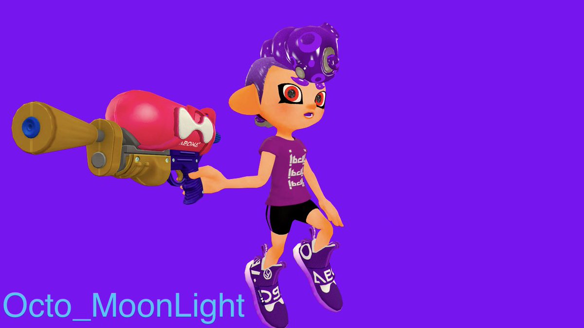 Octo_MoonLight's tweet photo. My oc Ema with their favorite weapon tentatek splattershot (remake) #Splatoon3 #nonbinaryoctoling #SplatoonSFM https://t.co/J80AJqJCXF
