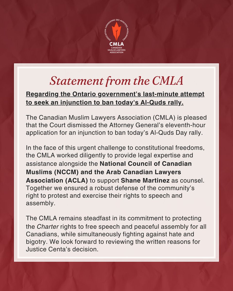 CMLA ACAM tweet media