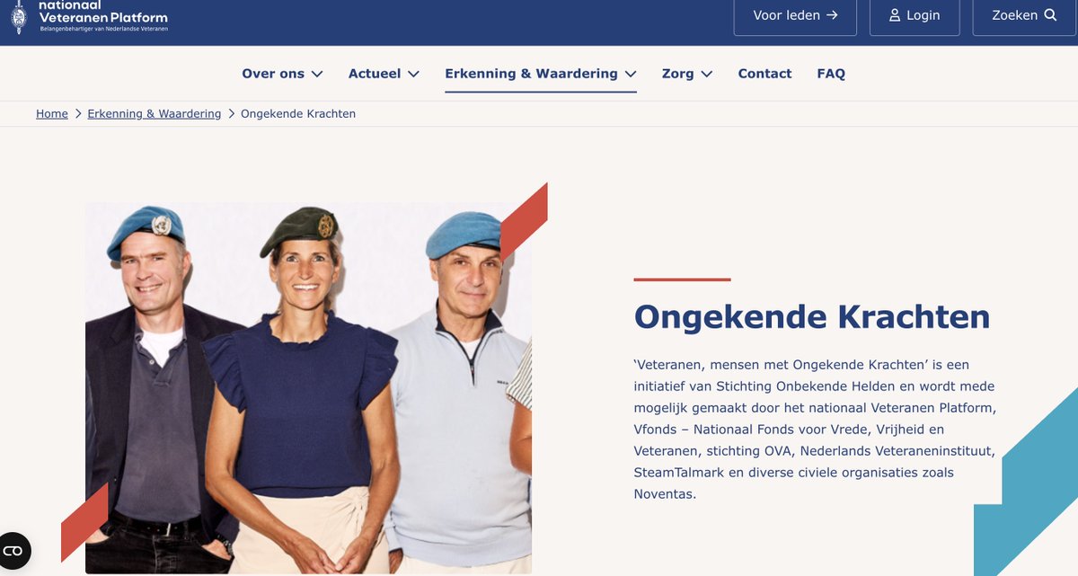 AmyvanSon's tweet photo. Net als bij de #NVBL, duikt ook hier #Monuta op. In de serie 'Ongekende Krachten' van #OH worden veteranen geportretteerd samen met hun leidinggevenden, waarbij opvallend vaak managers van Monuta (Frank Schmitjes en Hans Bleijerveld) centraal staan. 3/4 https://t.co/KFsJW7bMCF https://t.co/rOw9TzzLTY