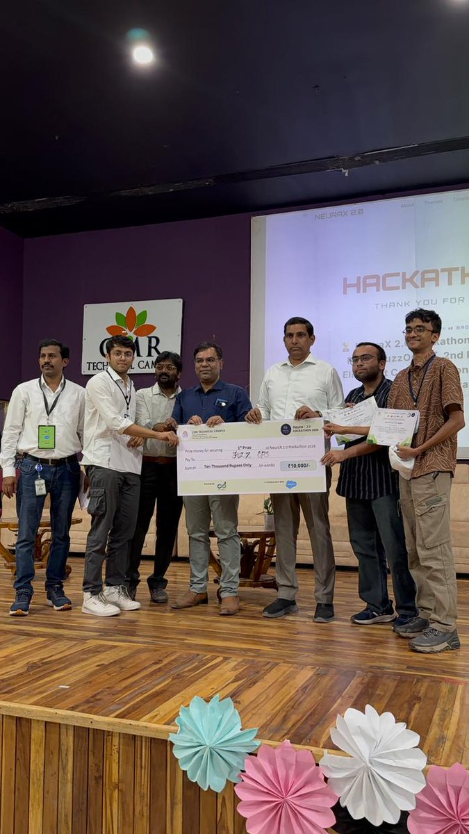 Winners of NueraxHackathon 2.0 2K26  #SalesforceAgentForce #CMRTC #AIML