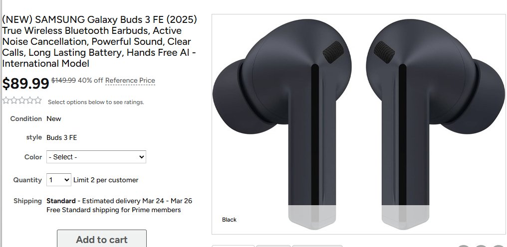 FatKidDeals's tweet photo. Lowest Price EVER! NEW Samsung Galaxy Buds 3 FE (released in 2025) on sale for only $89.99, retail $149!
https://t.co/zwwdXwgJdW

Samsung is selling them still for $129.99! --> https://t.co/mNJrMfKQP2 https://t.co/B6ljgVncdm