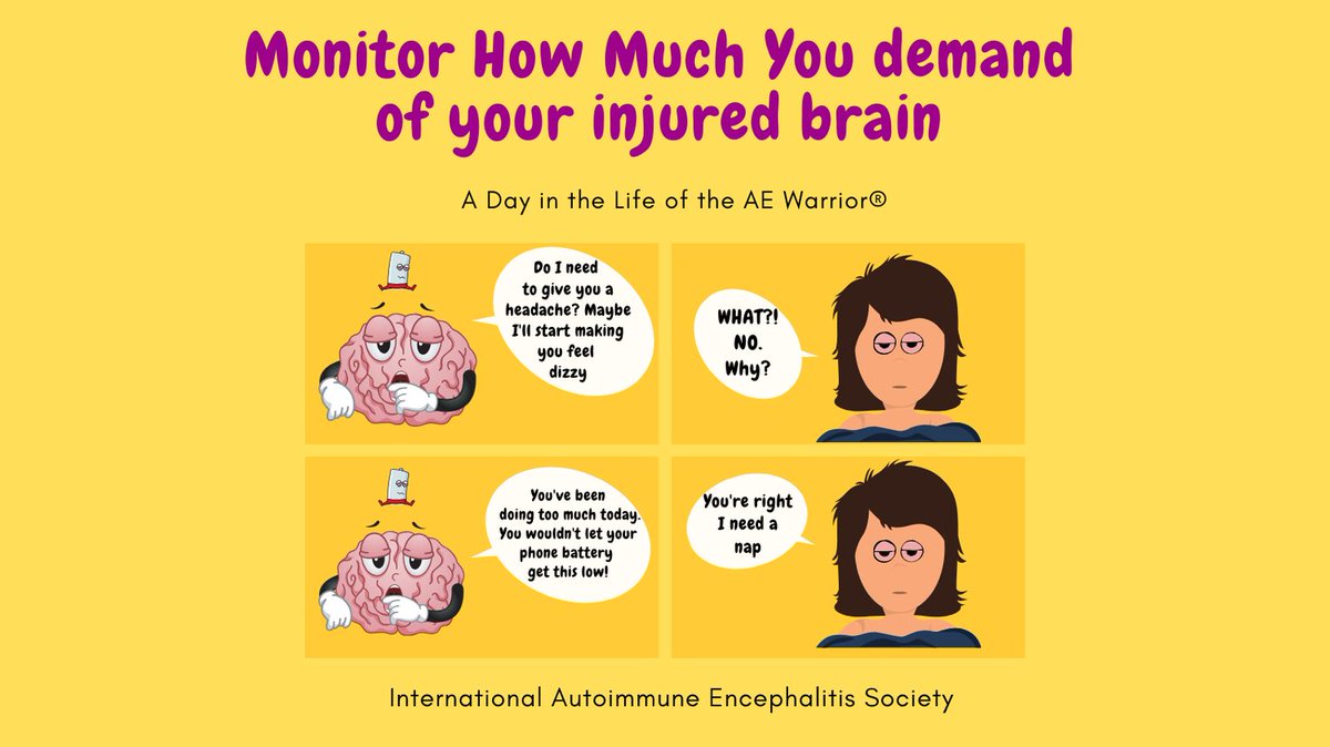 😴 Napping for Victory: A Sunday Reminder! 🧠💤
This week's comic highlights the importance of #SelfCare  during #BrainInjuryAwarenessMonth 
🛌 When your brain’s been working hard, it’s okay to take a break!  #MonitorYourBrain #AEWarrior #BrainInjuryAwareness #NapTimeIsLife