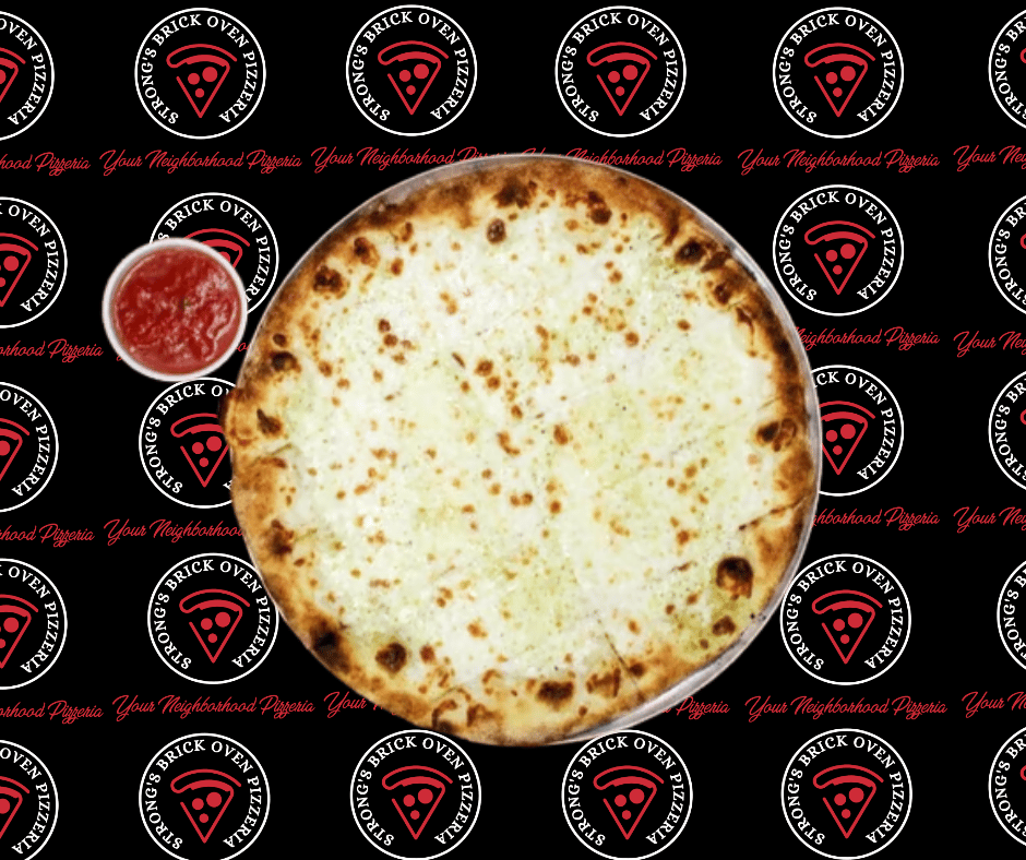 strongspizza's tweet image. Craving something cheesy and delightful? Try our Pesto Cheese Flatbread! 🍕 Hand-stretched dough, house-made pesto cream sauce, and mozzarella—baked to perfection. Served with a side of old world red sauce for the perfect dip! #PizzaLovers #CheesyGoodness #StrongMoves