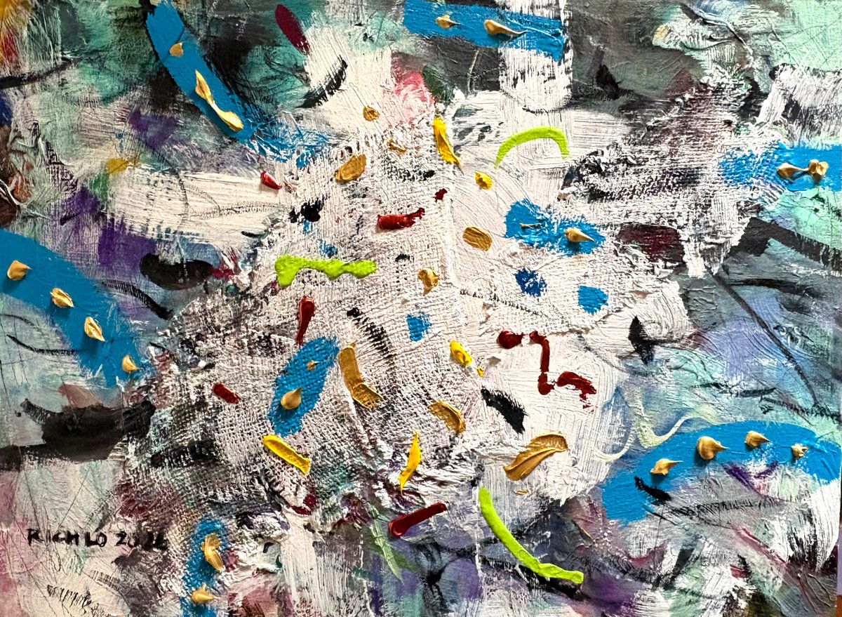 Floating World #8. #abstractart #abstractpainting #gesturalabstraction #impastopainting #contemporarypainting #goldimpasto #heavytexture #LayeredArt