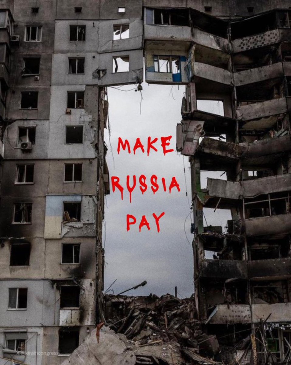 "We will rebuild every house, every street, every city. We tell russia: learn the words ‘reparations’ and ‘contributions.’ You will repay everything you did against Ukraine.” 

- Volodymyr Zelensky 🇺🇦