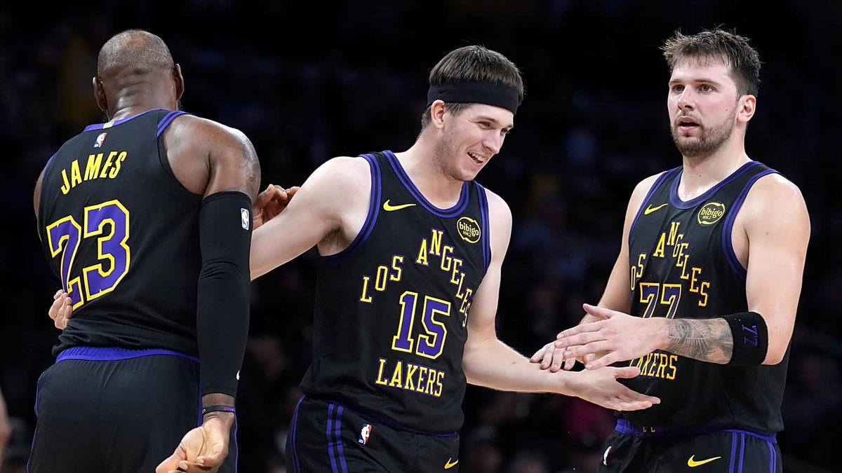 TrevorLane's tweet photo. Luka Doncic, Austin Reaves, &amp; LeBron James are now +5 when sharing the court this season. 

Post All-Star break they are +12.6 https://t.co/b7IpRKVT3c