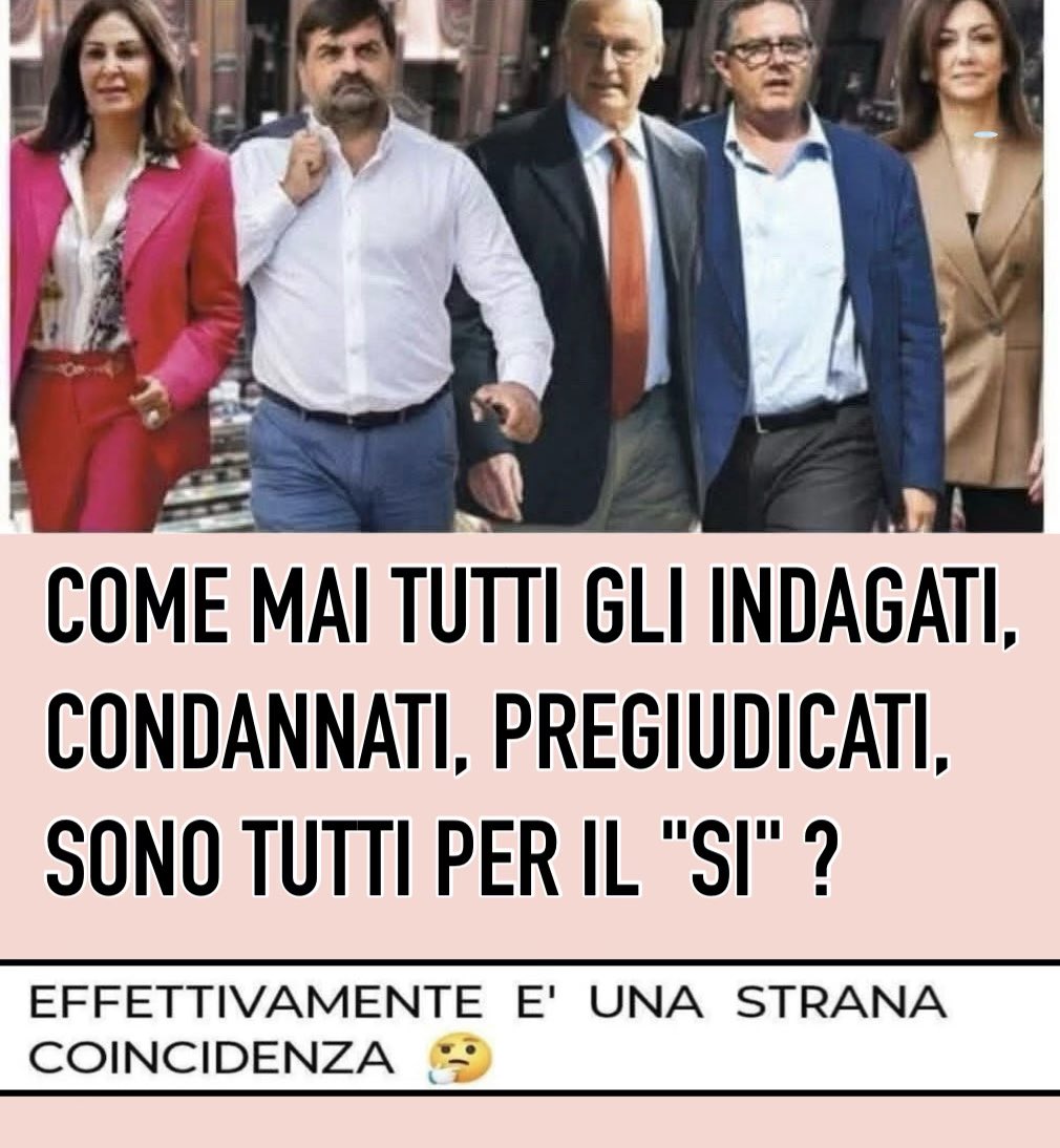 Mi meraviglio solo che il NO non schizzi come minimo al 90%…