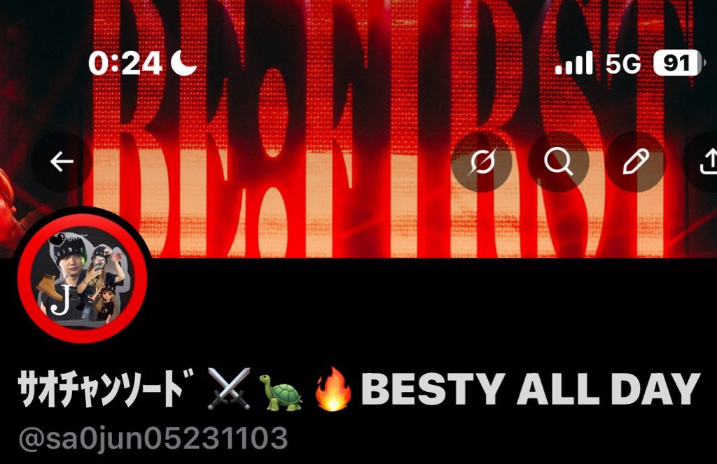 sa0jun05231103's tweet photo. 気合い入れてアイコンカラー変更💙→❤️🔥
(何の気合い?)
#BF_ALLDAY
#BESTY_ALLDAY https://t.co/zOzJfJvmG0
