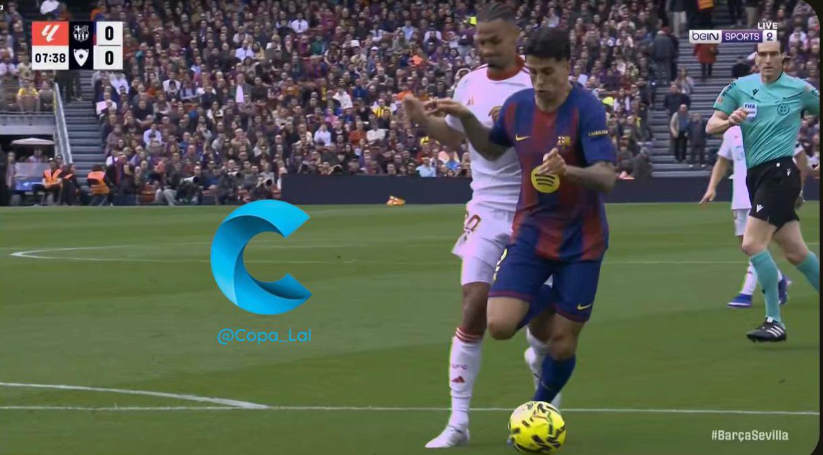 #برشلونة_اشبيلية
مباراة القسم الأول
تم احتساب ركلة جزاء لصالح اشبيلية من احتكاك 
- مباراة القسم الثاني 
لايحق لأي مشجع لنادي اشبيلية أو نادي ثاني بأن يعترض على احتساب ركلة جزاء لصالح نادي برشلونة من احتكاك