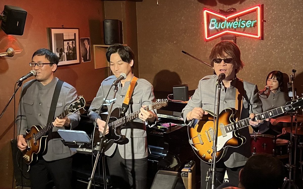 CrayBeats_'s tweet photo. 本日は経堂Crazy Loveでのビートルズ���イトへお越しいただきありがとうございました🎸
CrayBeats、Yuko&amp;Kentaめちゃくちゃ盛り上がりました！

🗓️今後のライブ予定
・4/4(土)荻窪Rooster
・5/24(日)経堂Crazy Love

次回Crazy Loveの2ndステージはリンダリンダリンダです🎤 https://t.co/XSG9LJKIld