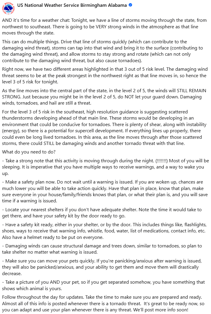 NWS Birmingham tweet media