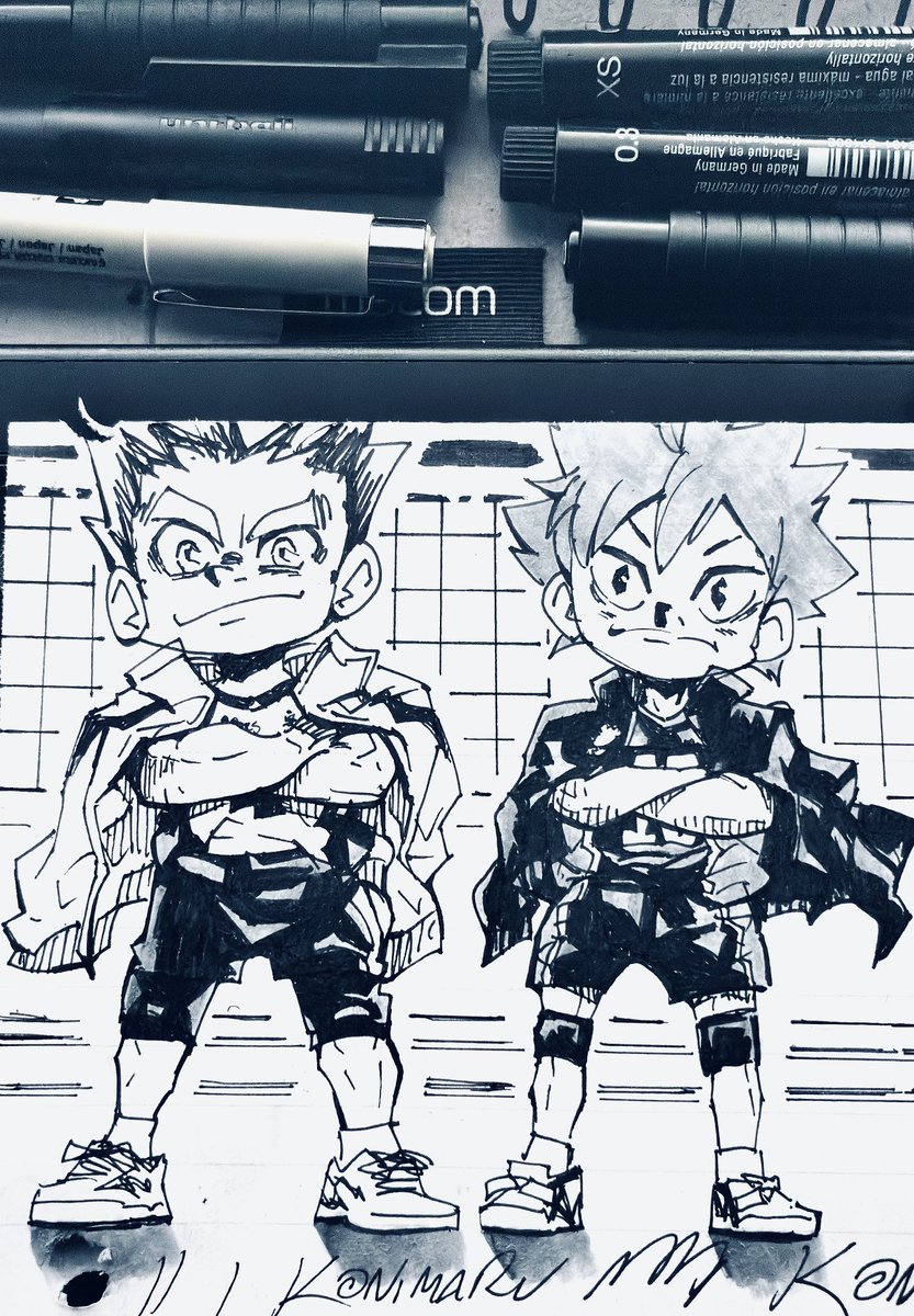 K0NIMARU's tweet photo. Superstar spiker and his crowtégé
•
•
#haikyuu #ハイキュー #bokuto #haikyuufanart #inkdrawing https://t.co/lqR9Mq22wf