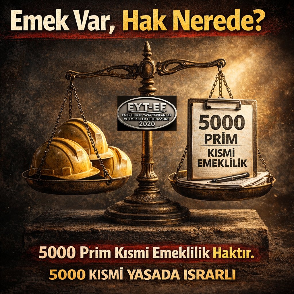 O Hak;
Eninde sonunda alınacak !
Anamızın ak sütü gibi helaldir.
O masadan kaldırılacak !
Davanın konusu HAKtır !
Hak olan davada zafer mutlaktır !
5000 Kısmi Kararlı !
Yasada Israrlı !
#5000KısmiYasadaısrarlı
#EmekliKararlıSeçimdeısrarlı
<a href="/RTErdogan/">Recep Tayyip Erdoğan</a> <a href="/isikhanvedat/">Prof. Dr. Vedat Işıkhan</a>