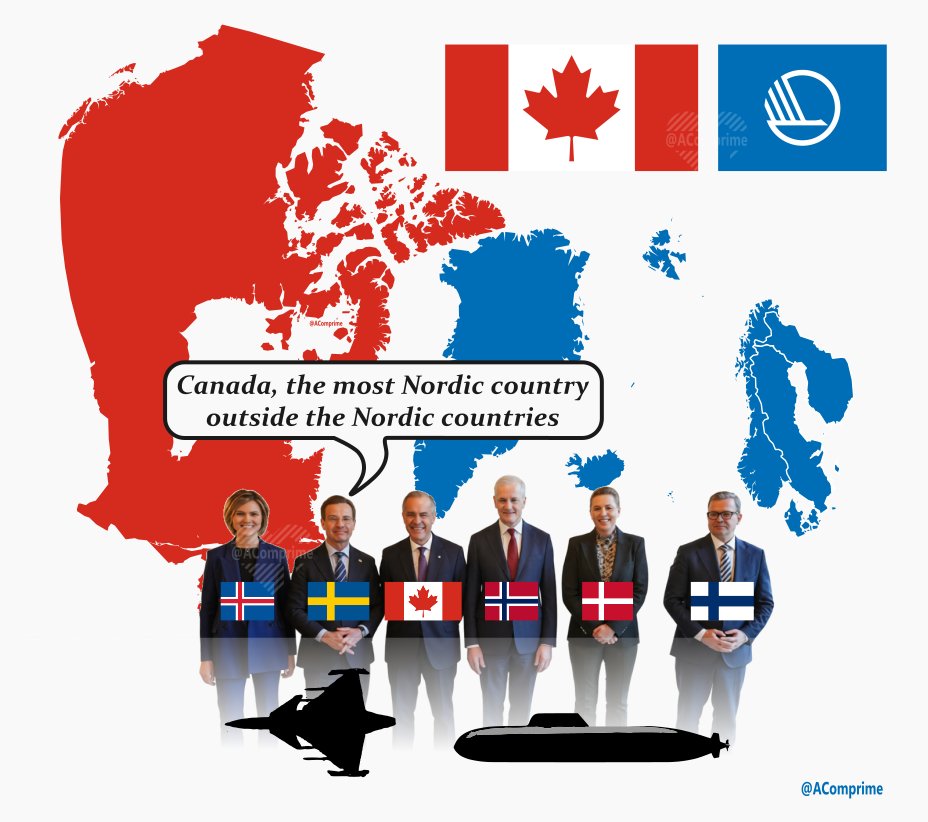 At the Nordic-Canada summit in Oslo, the Swedish Prime Minister Ulf Kristersson said Canada was "the most Nordic country outside the Nordic countries".

🇨🇦 🇸🇪 🇩🇰 🇳🇴 🇫🇮 🇮🇸
tt.omni.se/kanada-vill-br…