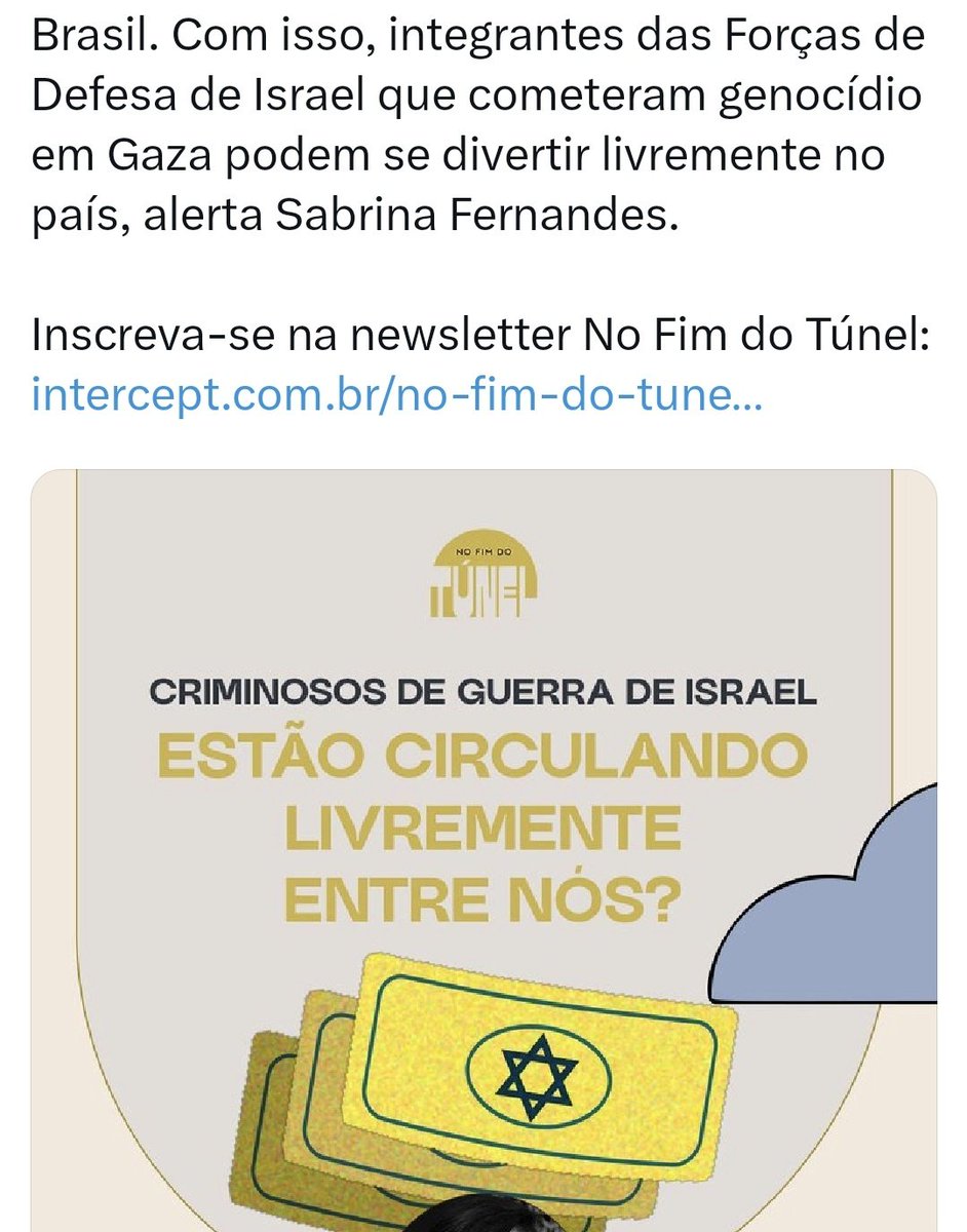 Em primeiro lugar, não houve genocídio em Gaza. Crimes de guerra? Provavelmente. Mas genocídio não houve.

Em segundo lugar, antissionismo = antissemitismo.

Discorda? Deixa o comentário aí que eu passo mais tarde pra te bloquear