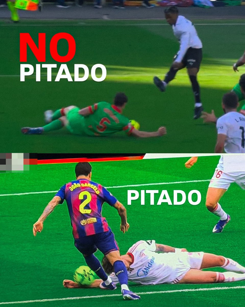 Pues eso, no explican el criterio o ese criterio depende de la camiseta que lleve el equipo. 

2 penaltitos más en contra del Sevilla Fútbol Club.