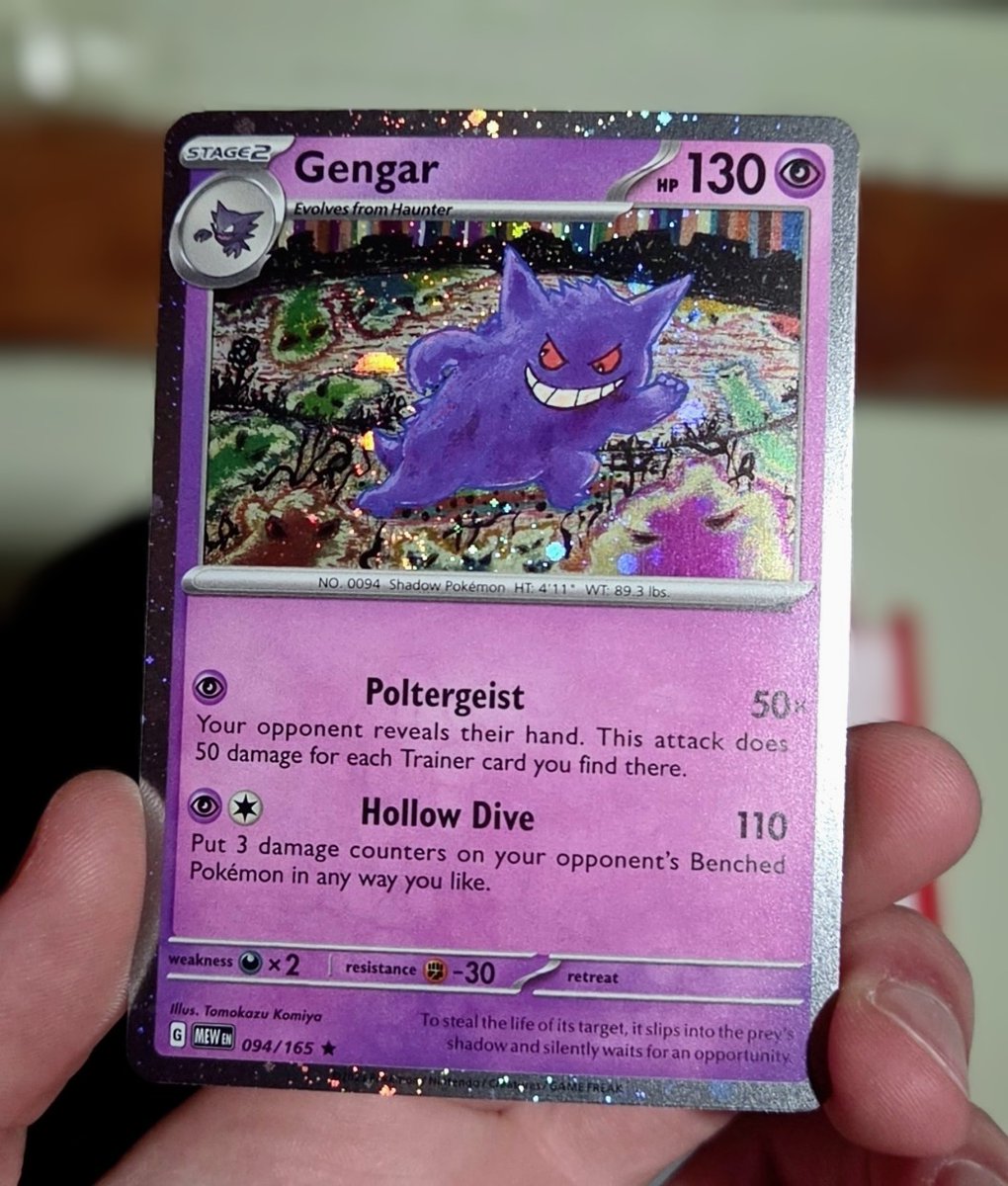 JohnnyCrambo's tweet image. Cosmofoil 151 Gengar is SO CLEAN
