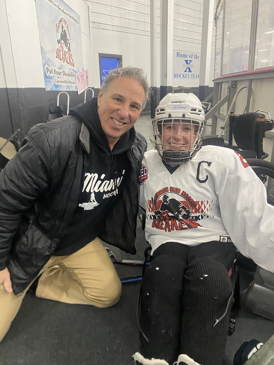 G_Wadd's tweet photo. Watching US Men Sled Hockey try &amp; complete the hockey sweep in Olympics/Paralympics. Such amazing athleticism.

Had a chance to watch US World Champ Rachel Steffen play in Cincy this weekend. In awe!!! Spread the word &amp; let’s get Women's Sled Hockey added to  Paralympics in 2030! https://t.co/adfhs0Jaqw