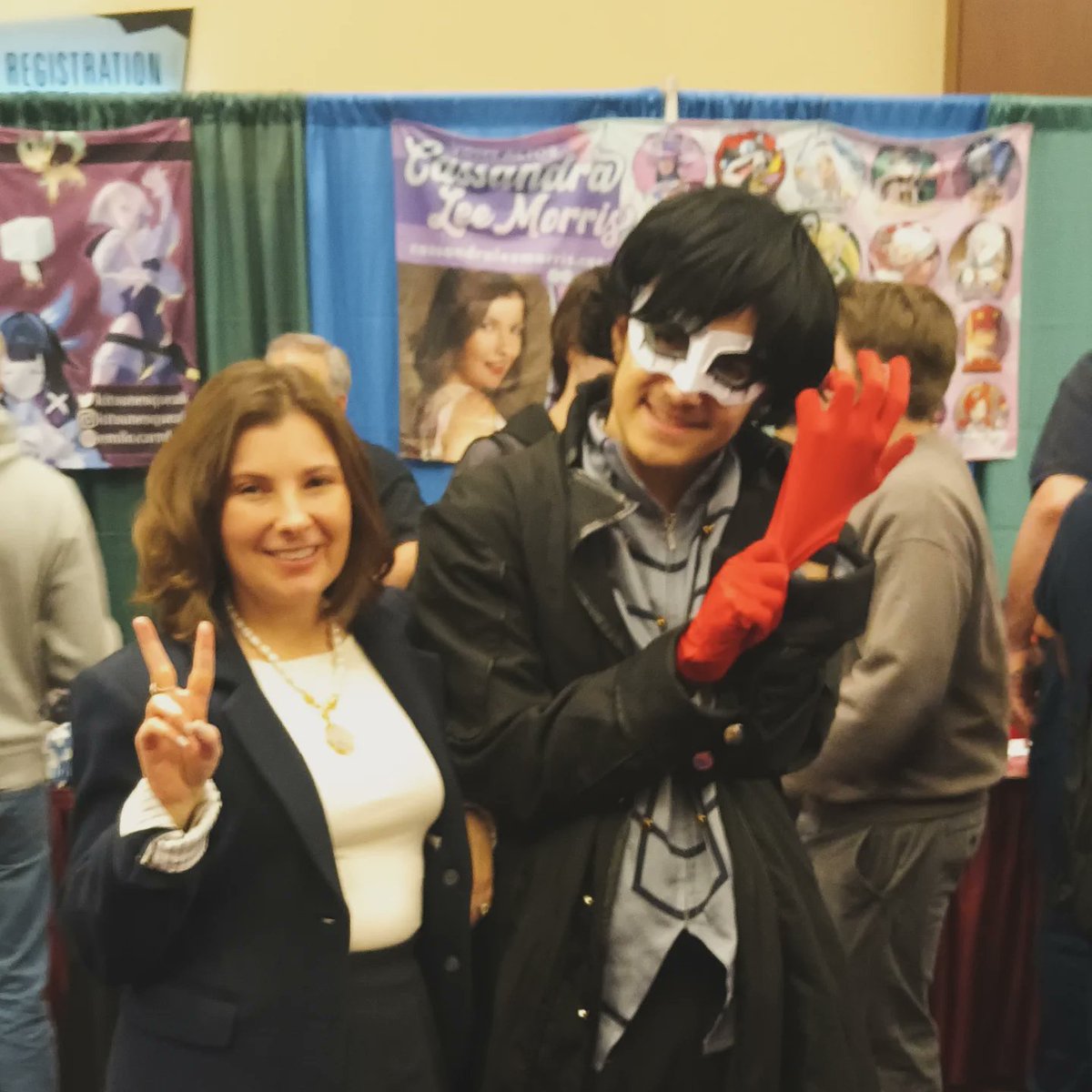 Squroad's tweet photo. #CTgamercon at Mohegan sun!

I met @DawnMBennettVA and @SoCassandra! 

3 of 10 Phantom thieves down
4 of 9 S.E.E.S down https://t.co/jIMK1Y9T06