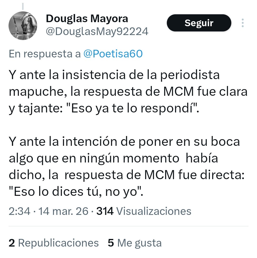 La arrogancia de creerse dueños de la verdad siempre destapa su racismo. Usar "periodista mapuche" para descalificar solo expone un clasismo rancio y un desprecio absoluto. ¿Estos son los "elegidos"? Lo que dan es vergüenza.