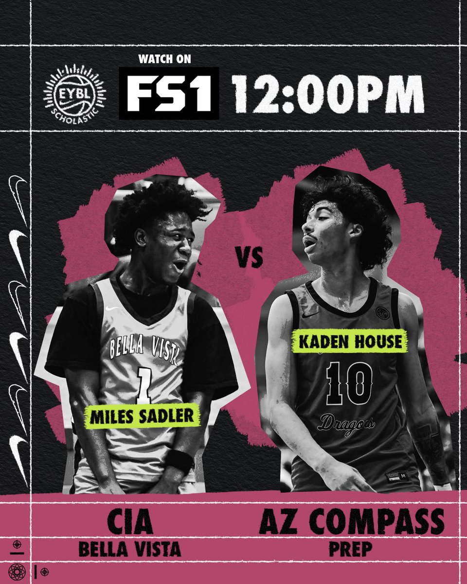 NikeEYB's tweet photo. CHAMPIONSHIP DAY on FS1. Bella Vista and AZ Compass battle for the crown. 🏆 

#EYBLScholastic https://t.co/ACeKUmJzPg