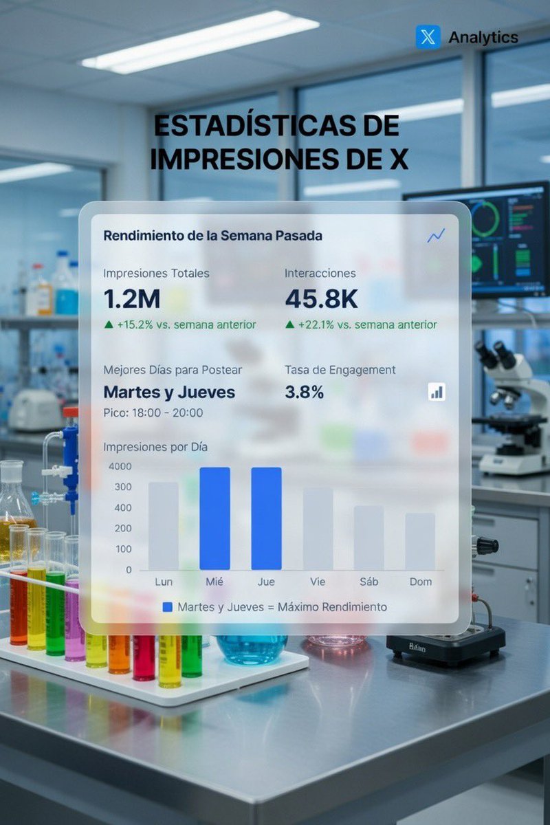 ¿Cuáles son los MEJORES días para postear en X y sacar más impresiones / interacciones? 🔥

Datos 2025-2026 (millones de posts analizados):

🟢 Top días: Martes → Miércoles → Jueves
(estos 3 aplastan al resto)

Mejores horarios generales (hora local de tu audiencia):

•