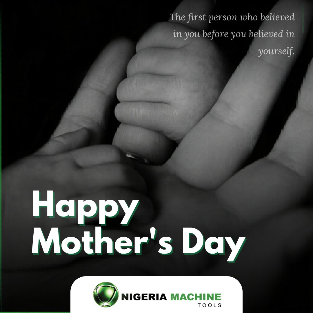 NigMachinetools's tweet photo. To the women who nurture, empower and inspire us...Happy Mother's day, from all of us at Nigeria Machine Tools. 🖤 #Happymothersday #WomensMonth #NMT" https://t.co/4s5nuTeMJy