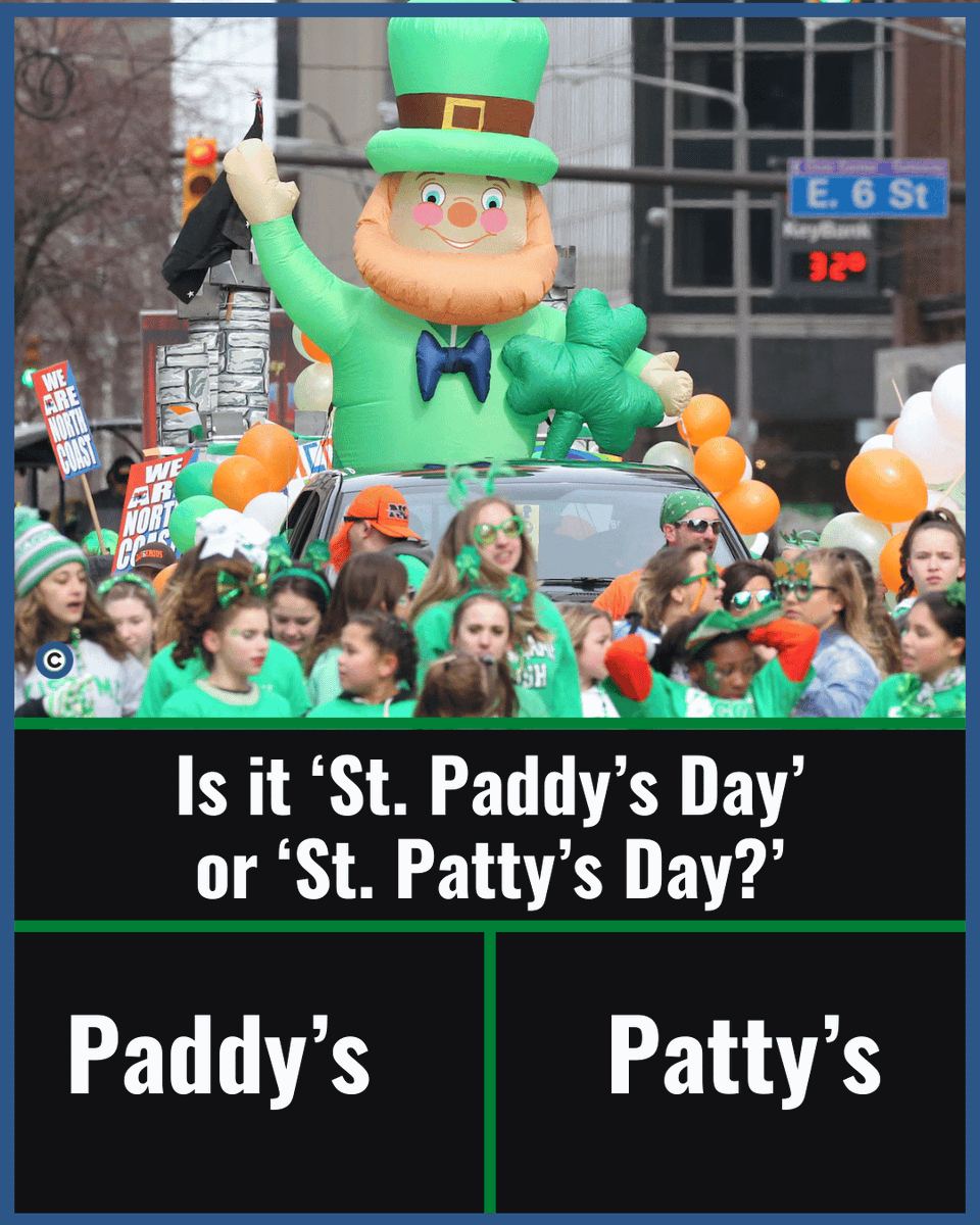 clevelanddotcom's tweet image. We need to settle this. Is it 🍀 #StPaddysDay or 🍀 #StPattysDay?