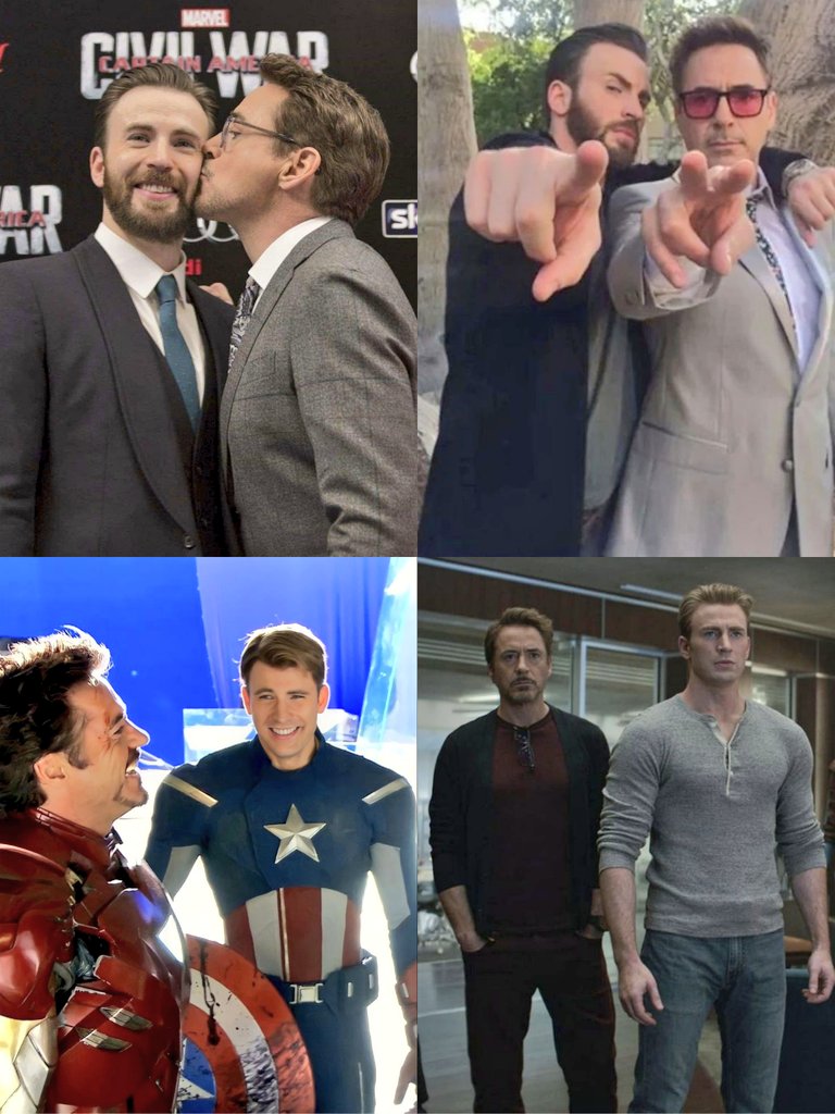 Robert Downey Jr. and Chris Evans will reunite today at the Oscars.