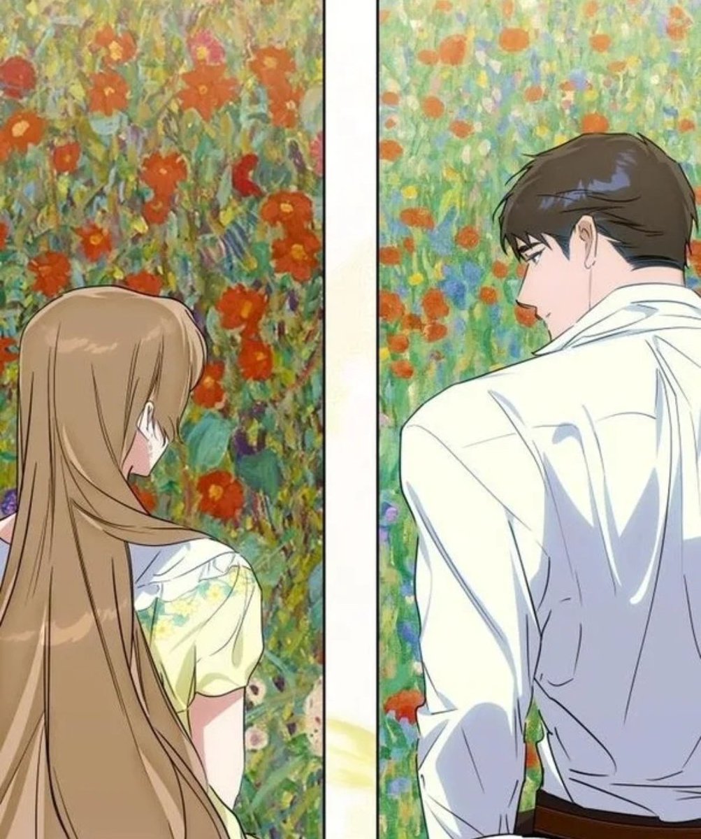 mizginnmizginn's tweet photo. With Monet’s Les Coquelicots painting as the backdrop, Ryan leans in for a kiss, whispering of spring… 
The author’s love for Monet shines through, turning a romantic moment into a living painting. I’m literally melting! 🥹✨ https://t.co/CkfThcJH5o