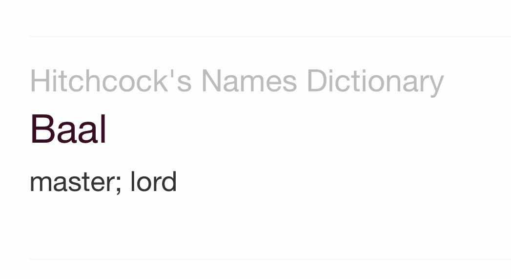 Sorry to ruin your epic gigabrain moment but “Baal” also literally means “lord” but the Bible makes it clear that God does not want to be addressed by names that are associated with false religion. There are many titles that are forbidden in scripture for this reason.