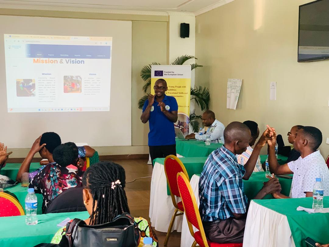 rnudeaf's tweet photo. As part of capacity strengthening for the Rwanda Organisation of People with Deafblindness under the #MUB project,  @rnudeaf  organised a training workshop for @RopdbR  members on 13th and 14th March 2026 in @fivetofivehotel , Remera. https://t.co/CTNmWQWMPc