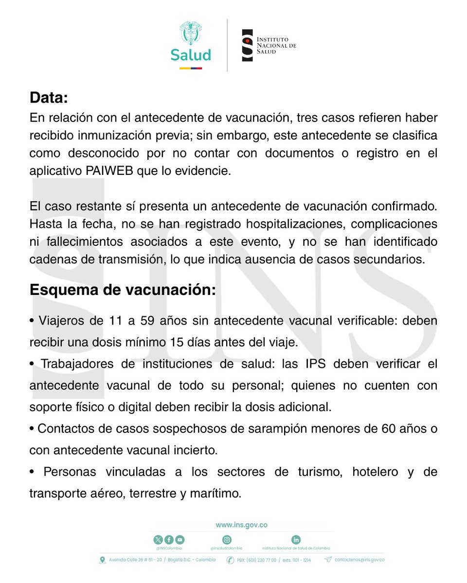 Instituto Nacional de Salud🇨🇴 tweet media