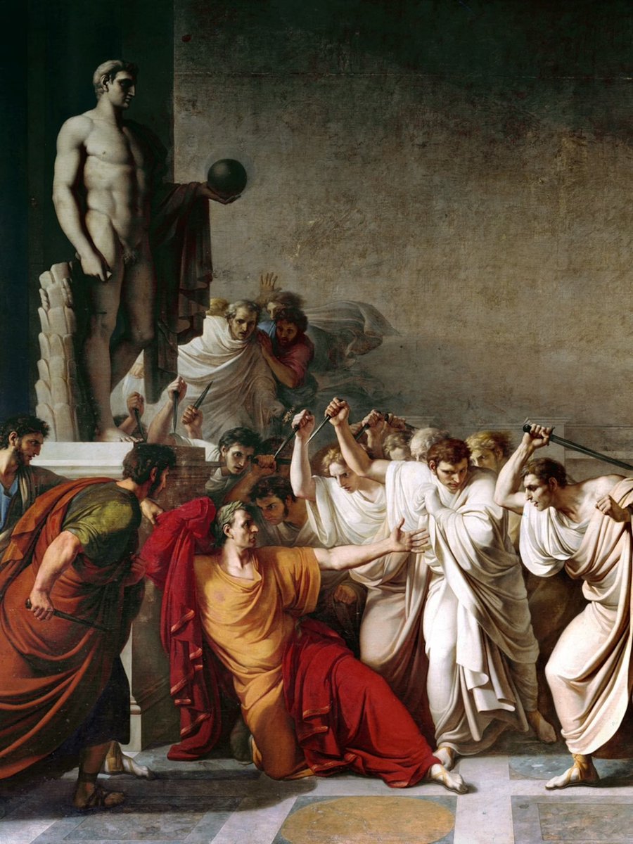 “Beware of Ides of March!”

March 15, 44 BC: Julius Caesar was assassinated by a group of Roman senators led by Gaius Cassius Longinus and Marcus Junius Brutus. 

They stabbed him 23 times at a Senate meeting in the Theatre of Pompey.