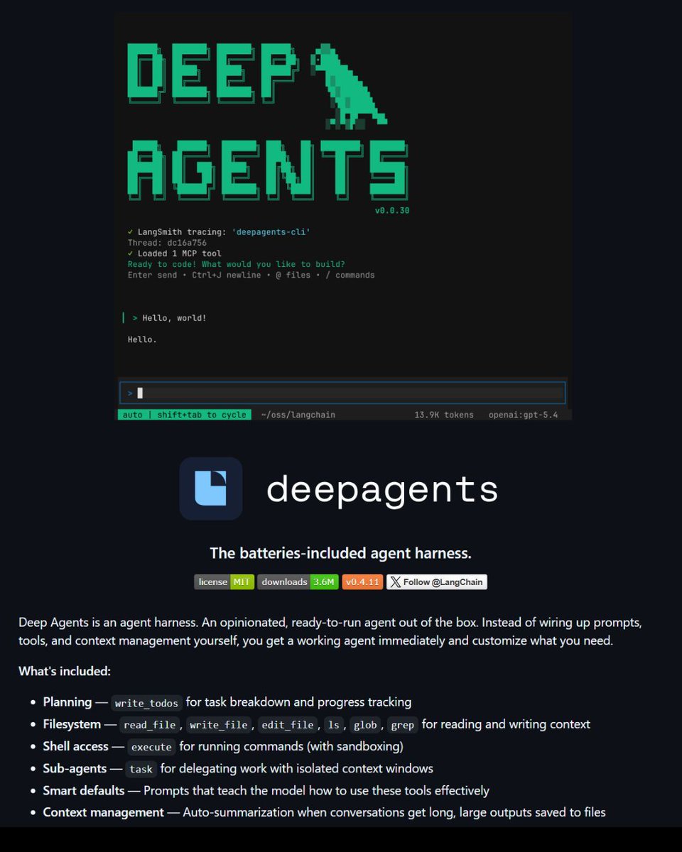 Deep Agents feature list