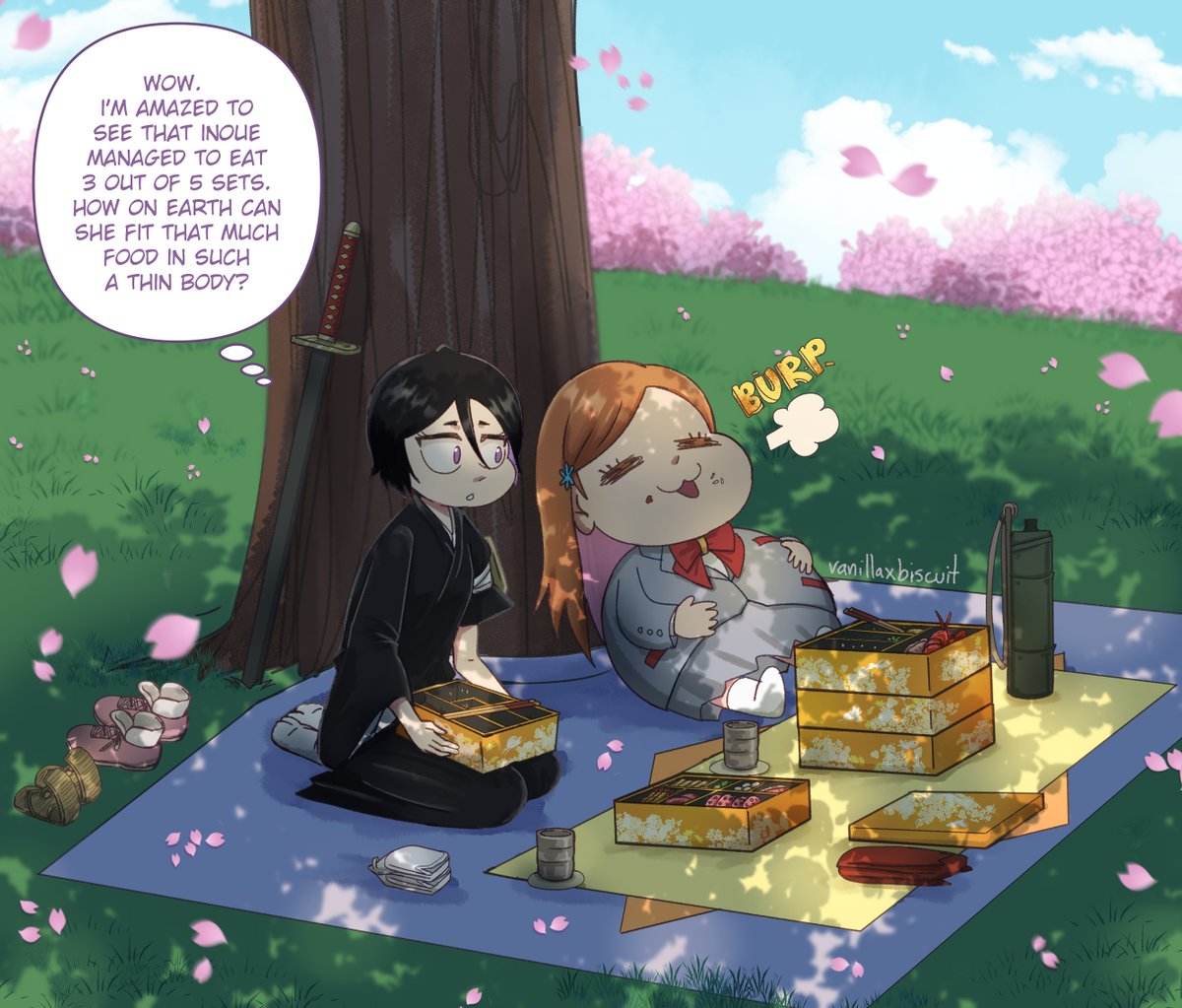 vani11axbiscuit's tweet photo. Rukia and Orihime's Cherry Blossom Picnic
#BLEACH https://t.co/hZR51E5u2F