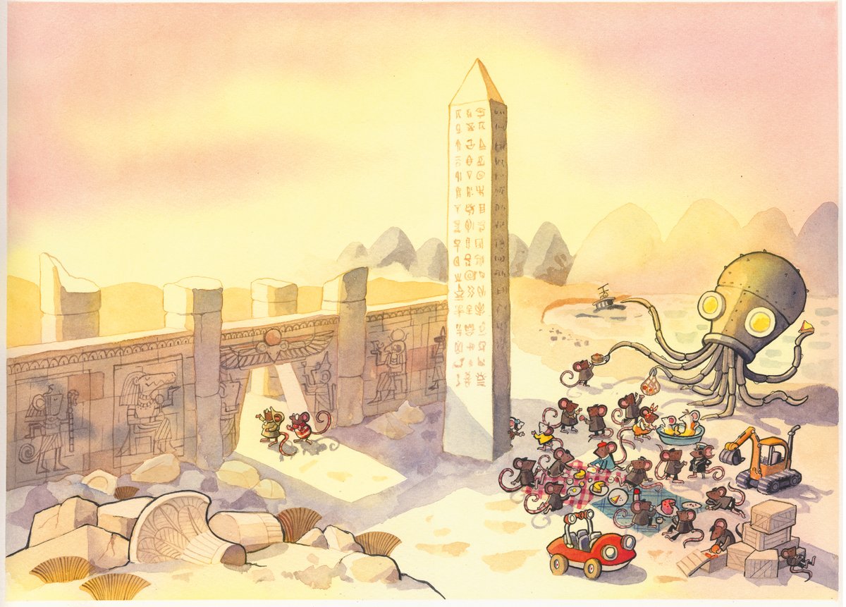 jabberworks's tweet photo. Watercolour painting from our new book, 'Adventuremice: Of Mice and Mummies' ✍️
@philipreeve1 @DFB_storyhouse https://t.co/8KhXQTehKW