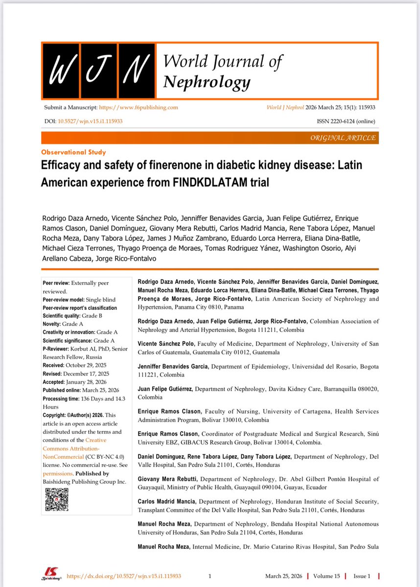 Dr Jorge Rico Fontalvo. MD.FISN. FSLANH , PhD tweet media