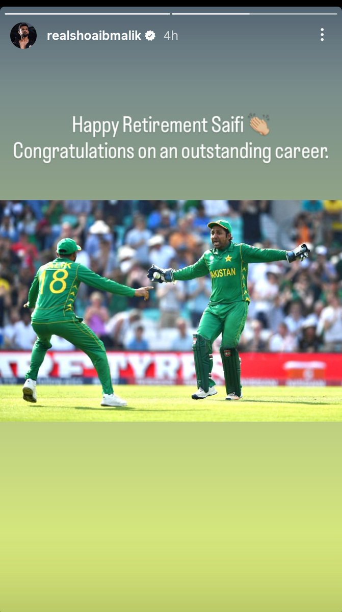 RealShoaib_18's tweet photo. Happy Retirement 
Saifi bhai  ❤️ https://t.co/t51CqeAVFz