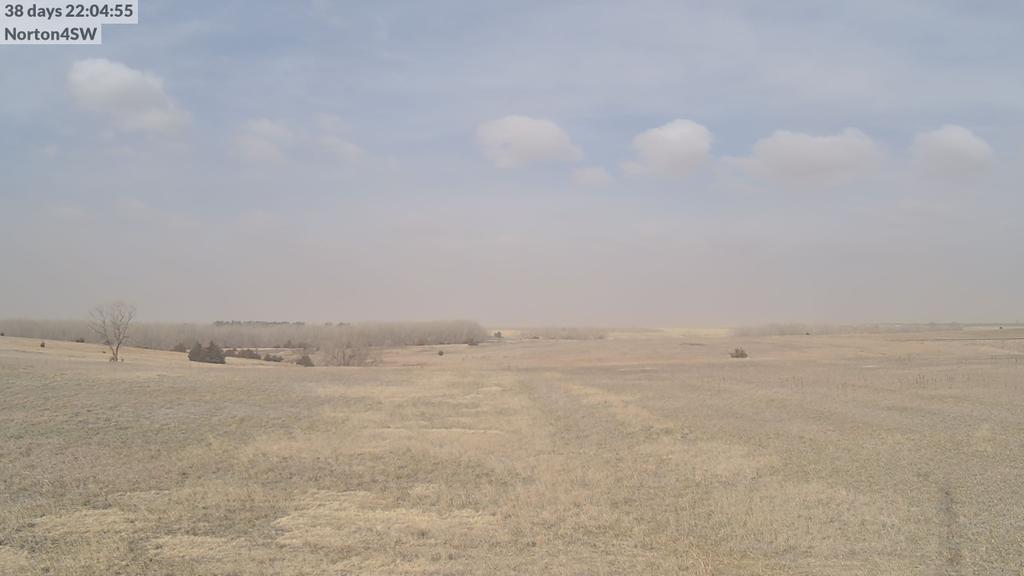ksmesonet's tweet photo. Large areas of blowing dust this morning. We've measured winds as high as 63mph so far. #kswx https://t.co/515tTmp1A6